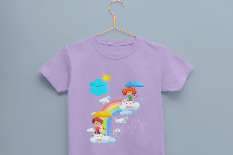 Kid's Enjoy Unisex T-shirt Light Pink by ZealforTee