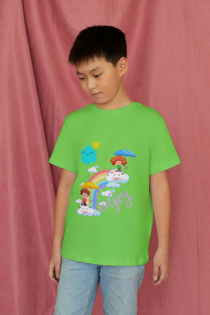 Kid's Enjoy Unisex T-shirt Liril Green by ZealforTee