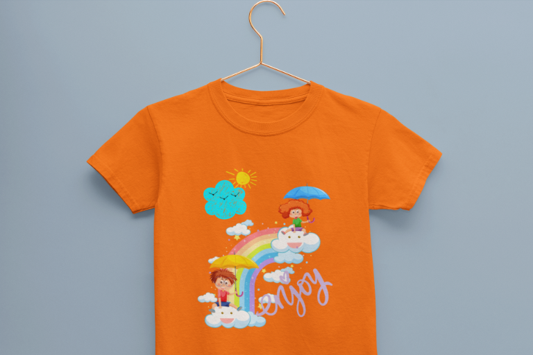 Kid's Enjoy Unisex T-shirt Iris Lavender by ZealforTee