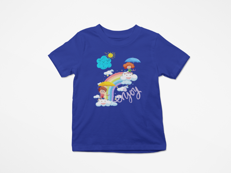 Kid's Enjoy Unisex T-shirt Royal Blue by ZealforTee