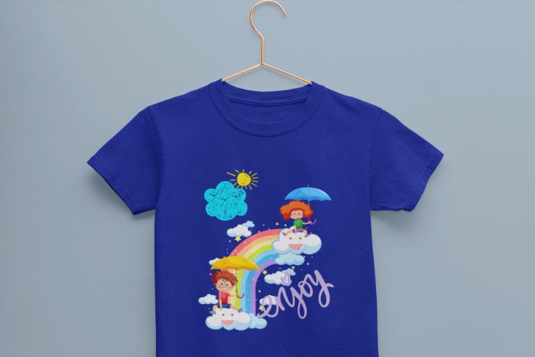 Kid's Enjoy Unisex T-shirt Royal Blue by ZealforTee