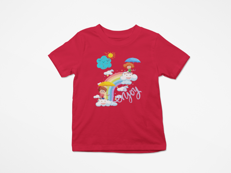 Kid's Enjoy Unisex T-shirt Red by ZealforTee