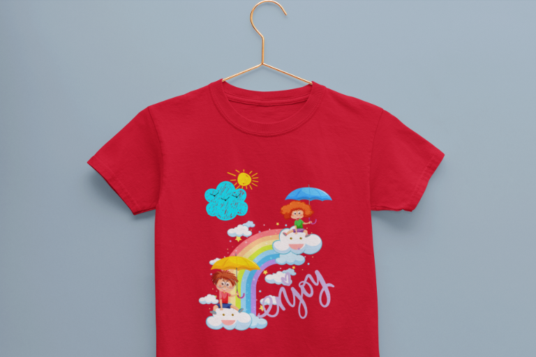 Kid's Enjoy Unisex T-shirt Red by ZealforTee