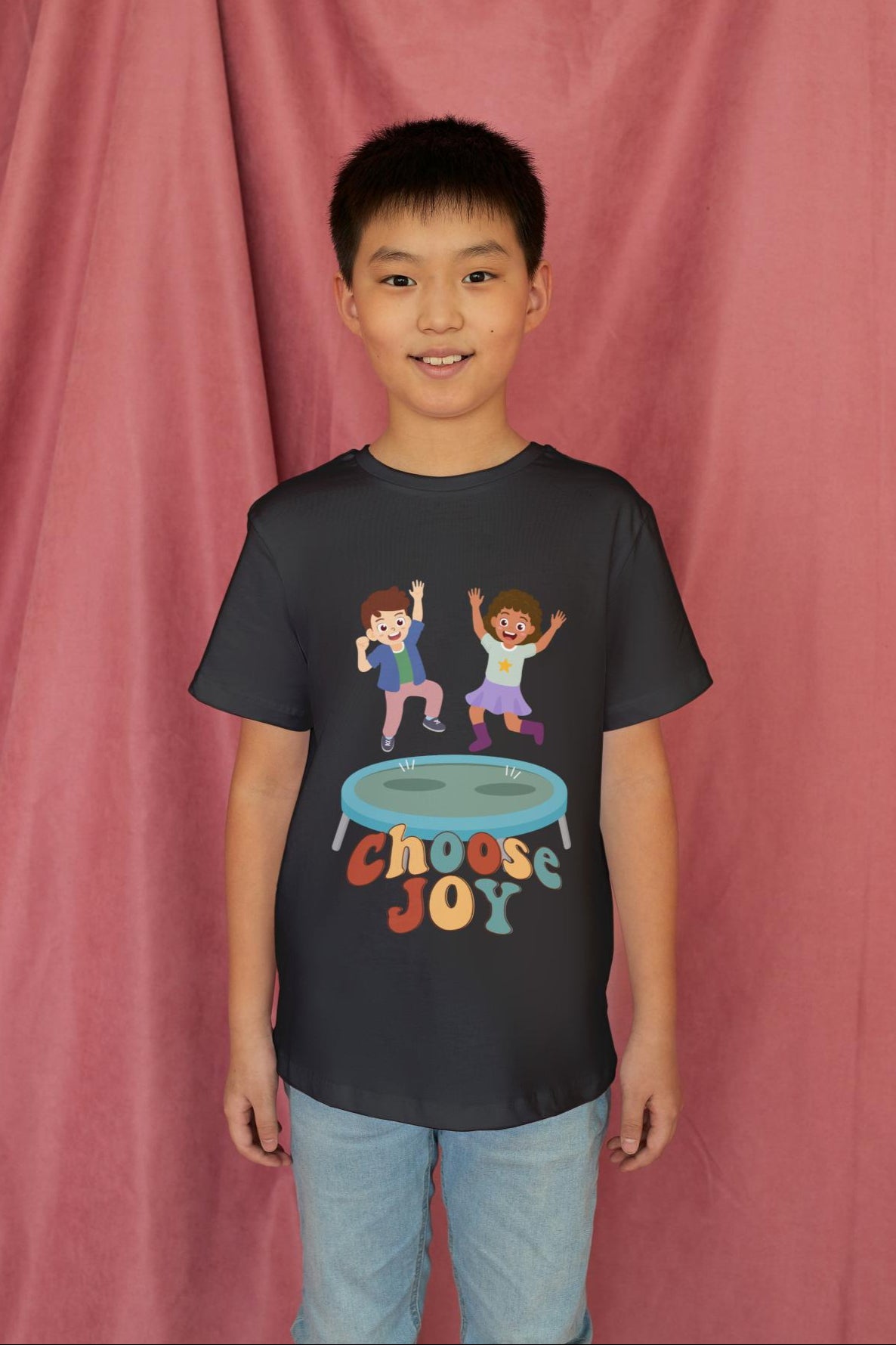 Kid's Choose Joy Unisex T-shirt Black by ZealforTee