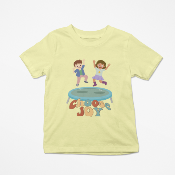 Kid's Choose Joy Unisex T-shirt Butter Yellow by ZealforTee
