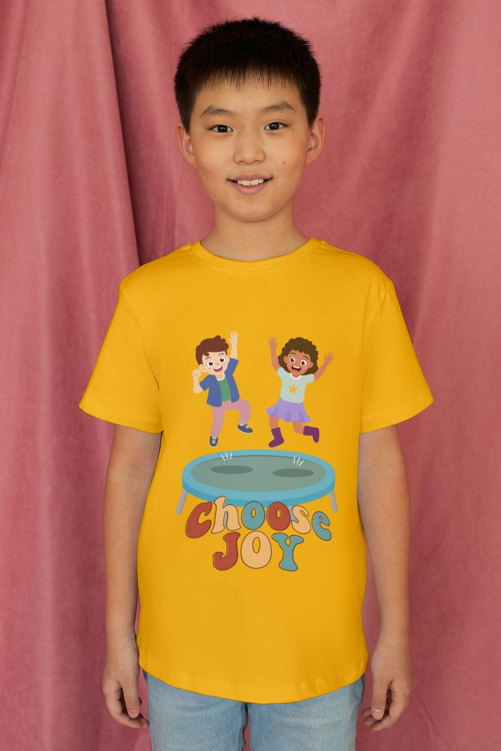 Kid's Choose Joy Unisex T-shirt Butter Yellow by ZealforTee