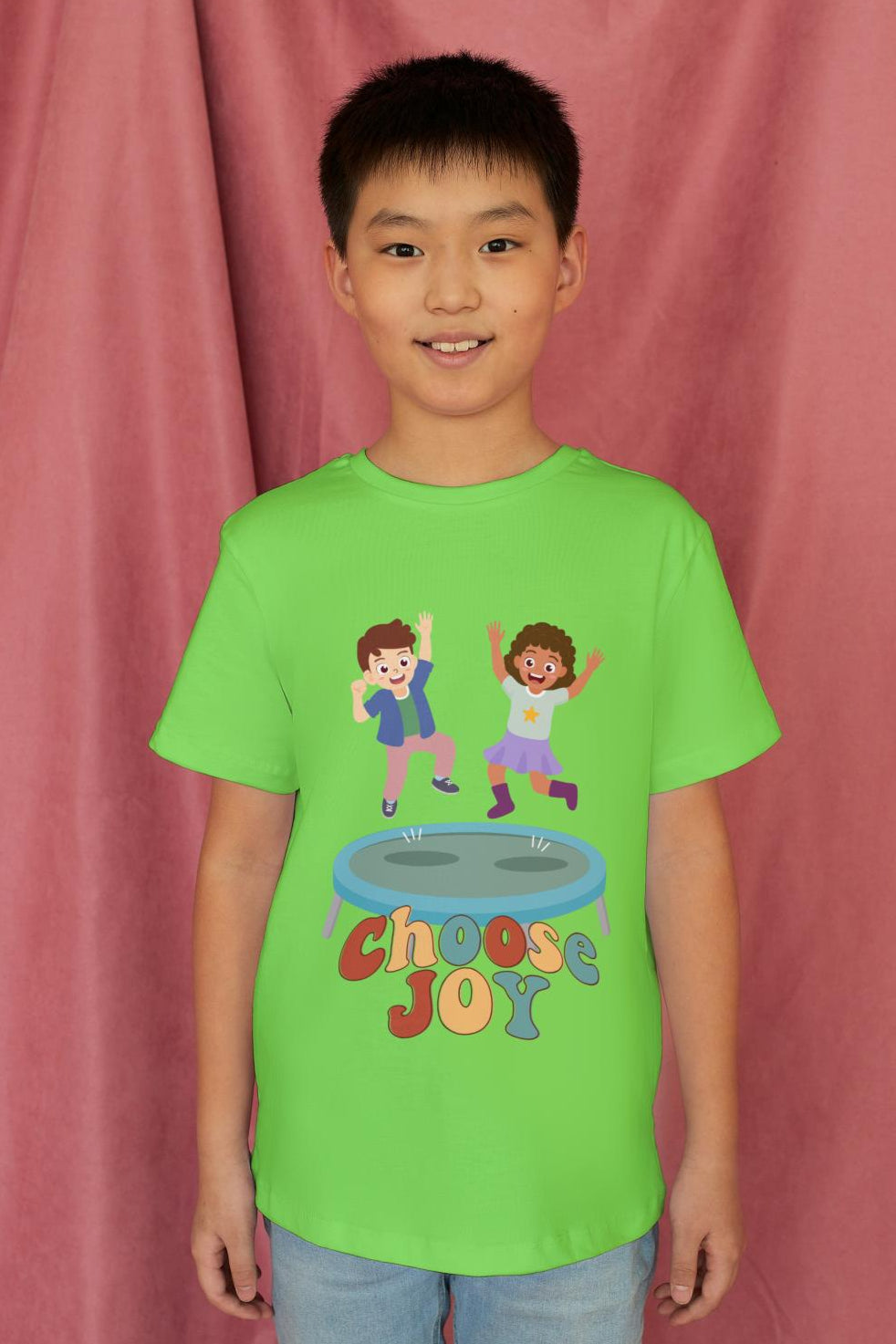 Kid's Choose Joy Unisex T-shirt Iris Lavender by ZealforTee
