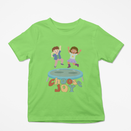 Kid's Choose Joy Unisex T-shirt Light Pink by ZealforTee