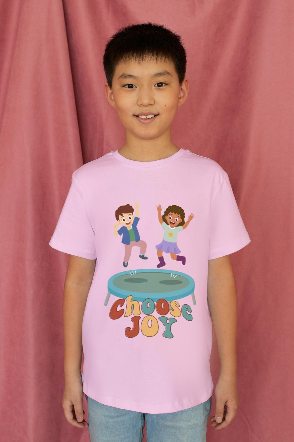 Kid's Choose Joy Unisex T-shirt Iris Lavender by ZealforTee