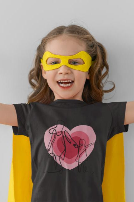 Kid's Line Art Soul Unisex T-shirt Black by ZealforTee