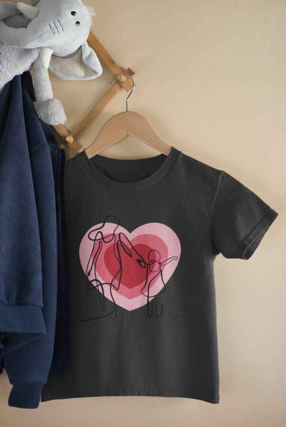 Kid's Line Art Soul Unisex T-shirt Black by ZealforTee