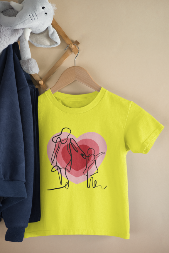 Kid's Line Art Soul Unisex T-shirt Light Baby Pink by ZealforTee