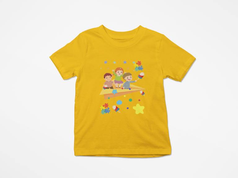 Kid's Paper Plane Unisex T-shirt Orange by ZealforTee