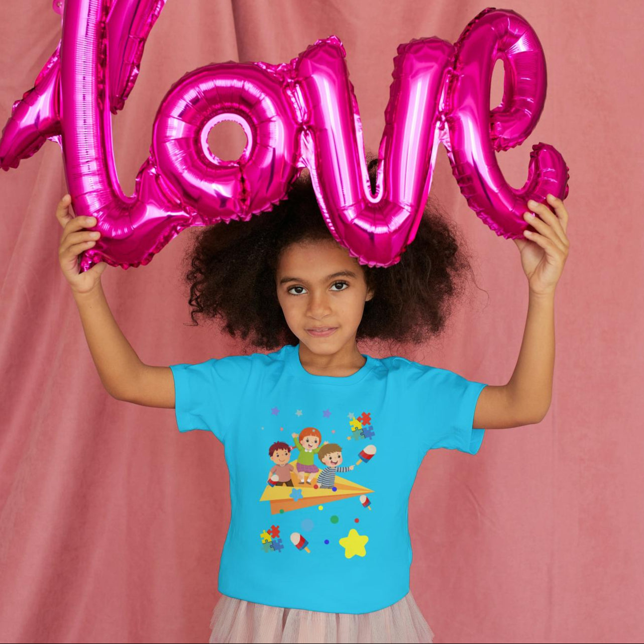 Kid's Paper Plane Unisex T-shirt Sky Blue by ZealforTee