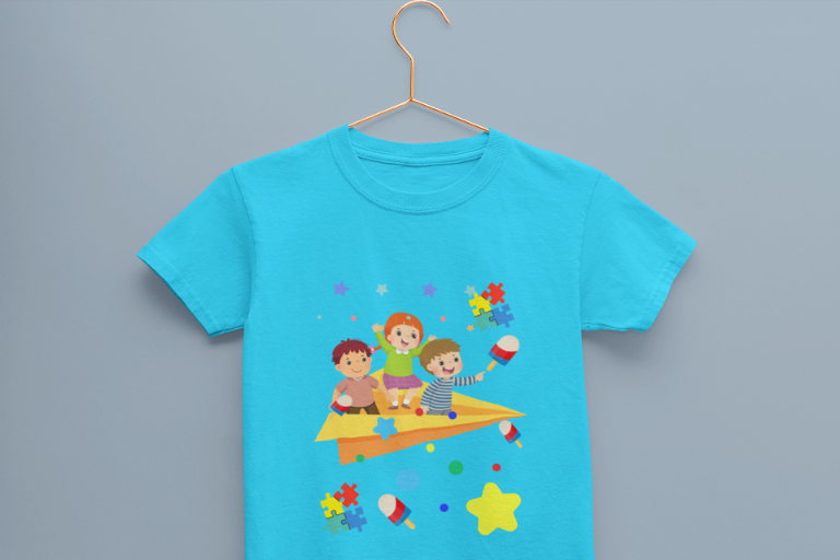 Kid's Paper Plane Unisex T-shirt Sky Blue by ZealforTee