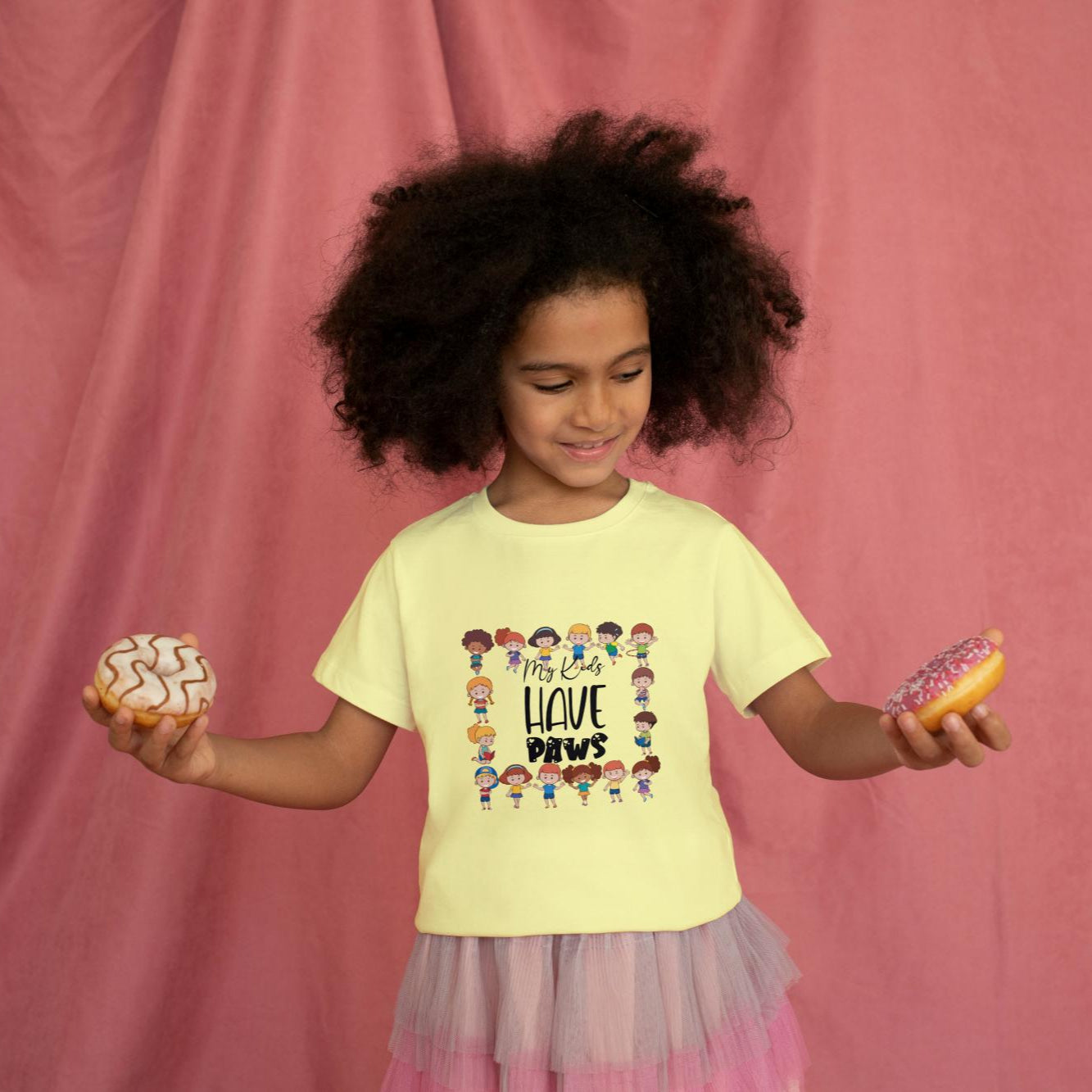 Kid' Paws Unisex T-shirt Butter Yellow by ZealforTee