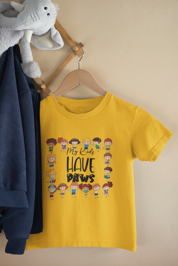 Kid' Paws Unisex T-shirt Butter Yellow by ZealforTee