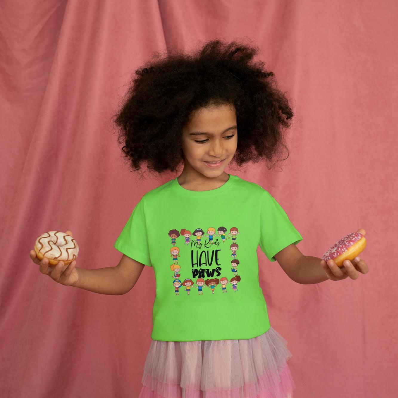 Kid' Paws Unisex T-shirt Light Pink by ZealforTee