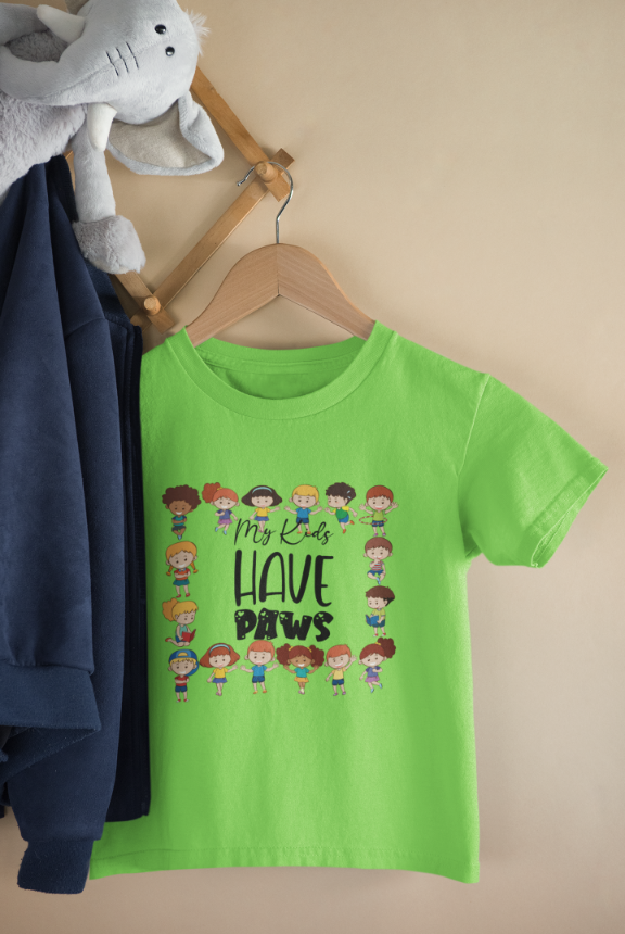 Kid' Paws Unisex T-shirt Iris Lavender by ZealforTee