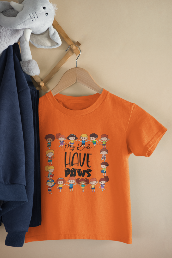 Kid' Paws Unisex T-shirt Light Pink by ZealforTee