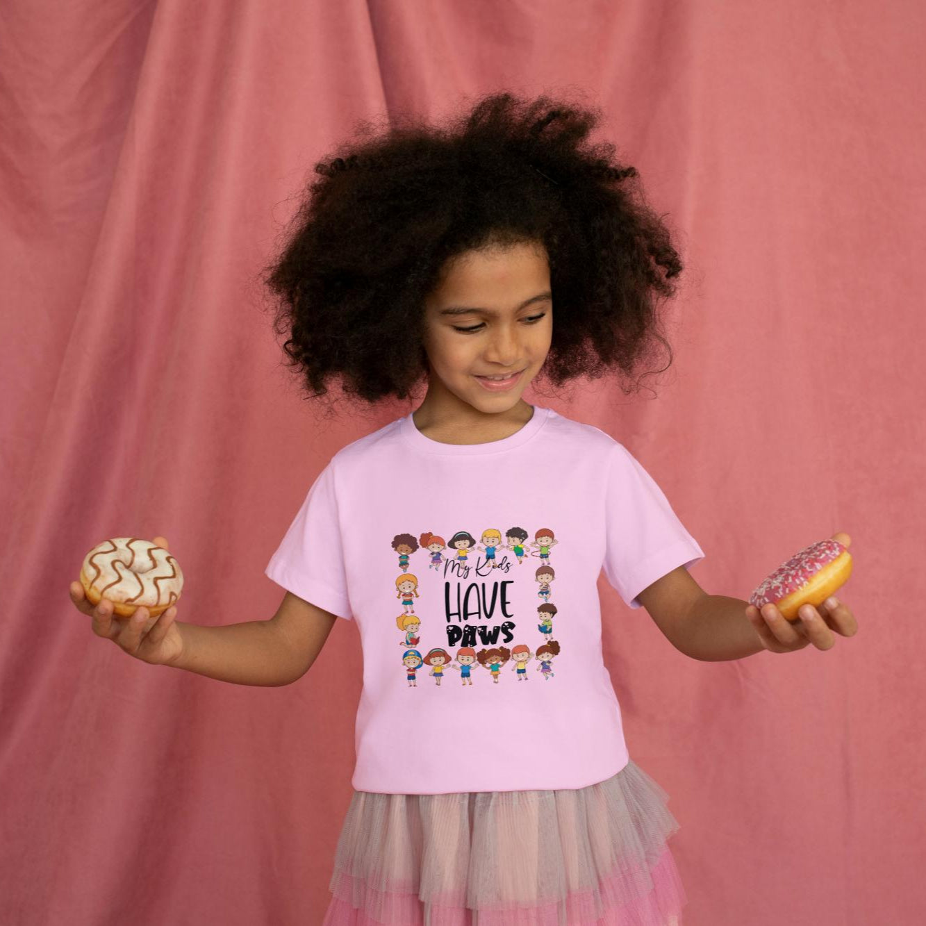 Kid' Paws Unisex T-shirt Light Pink by ZealforTee