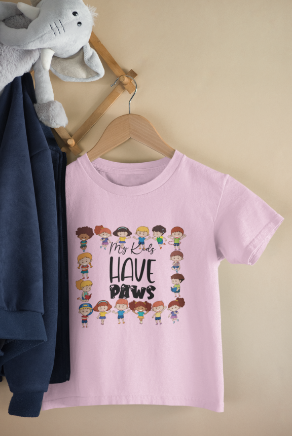 Kid' Paws Unisex T-shirt Golden Yellow by ZealforTee