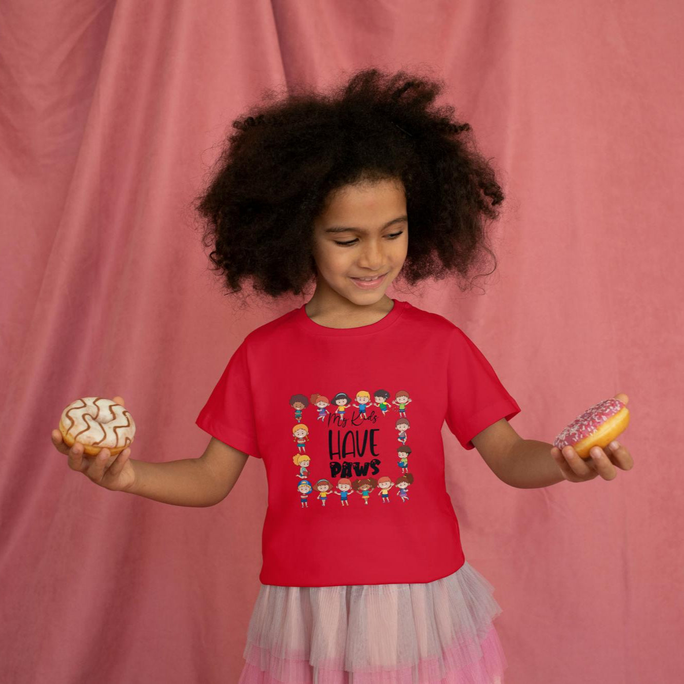 Kid' Paws Unisex T-shirt Orange by ZealforTee