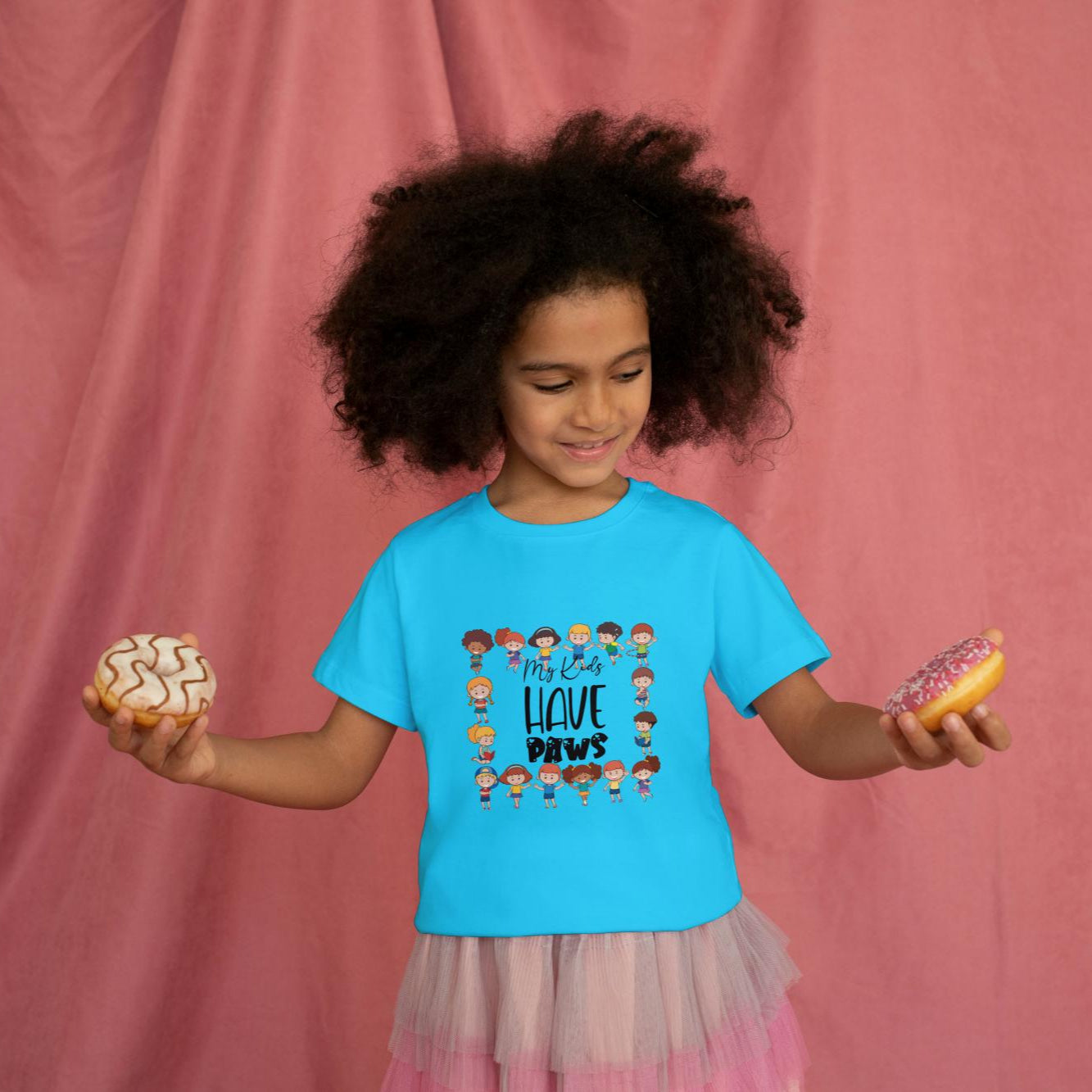 Kid' Paws Unisex T-shirt Orange by ZealforTee