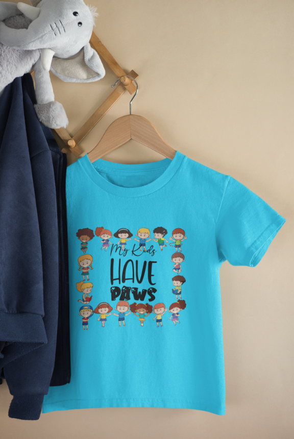 Kid' Paws Unisex T-shirt Red by ZealforTee