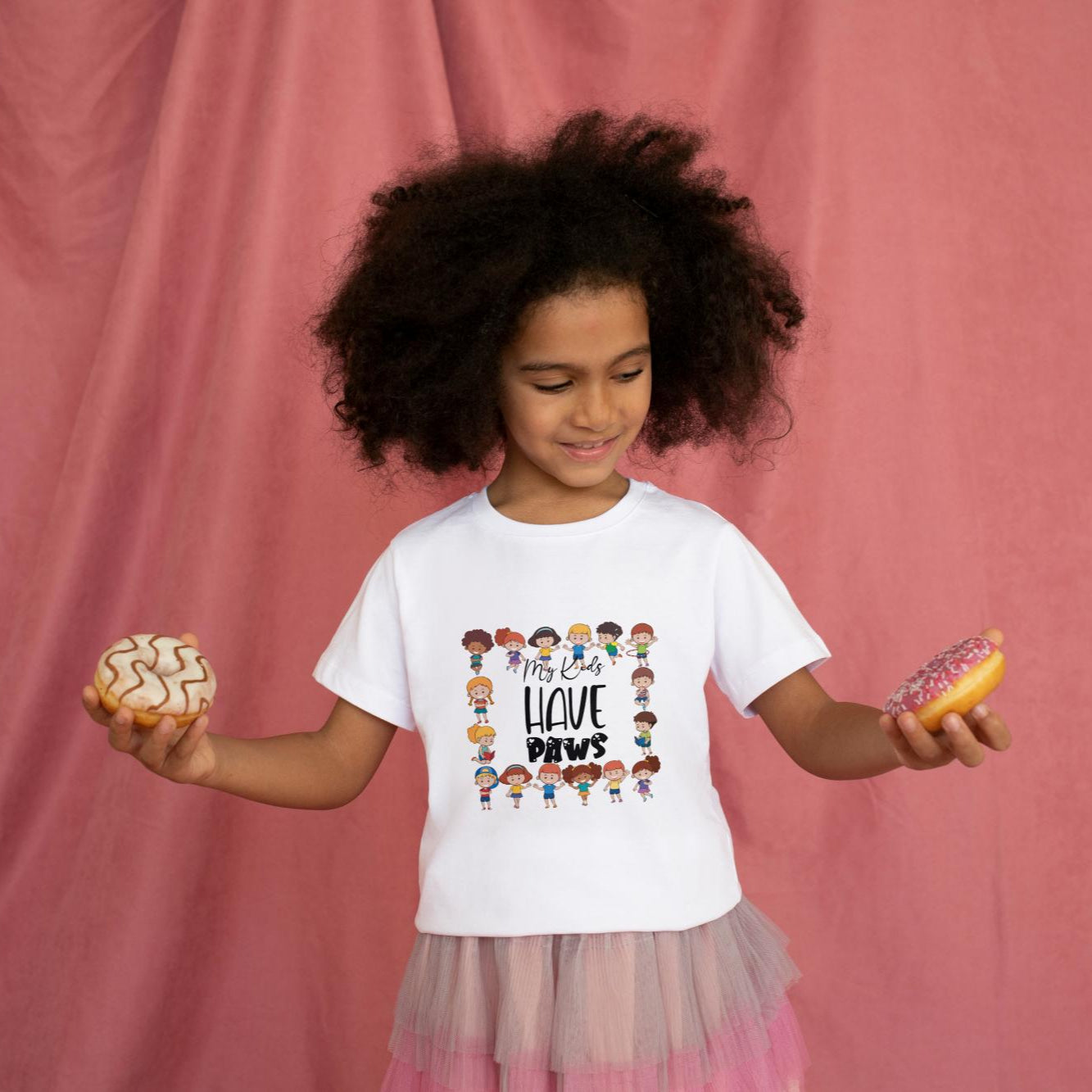 Kid' Paws Unisex T-shirt White by ZealforTee