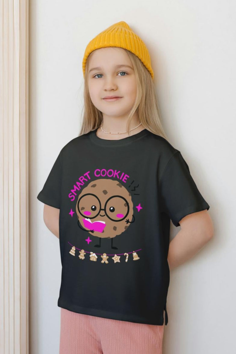 Kids Smart Cookie Unisex T-shirt Light Pink by ZealforTee