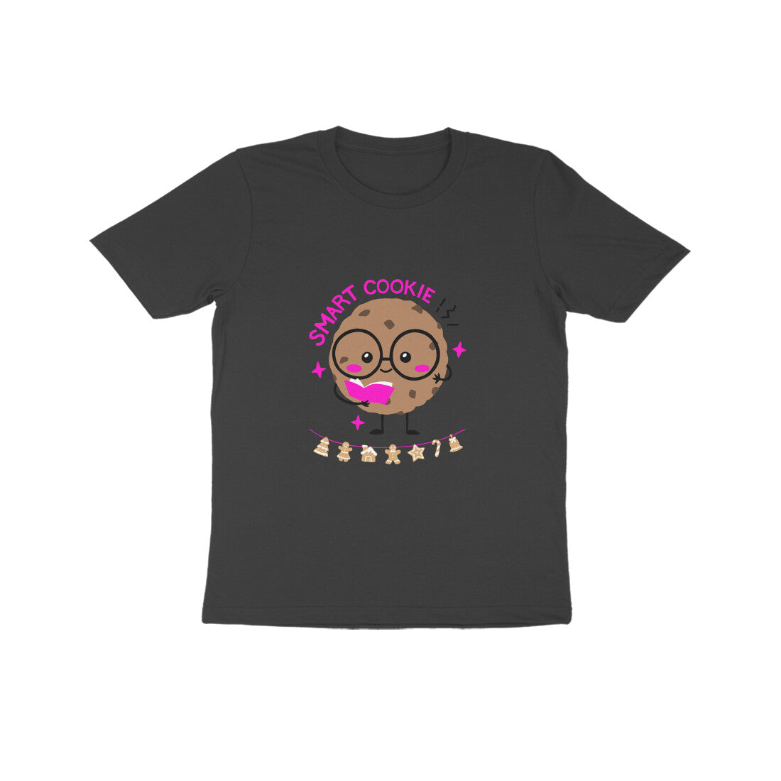Kids Smart Cookie Unisex T-shirt Black by ZealforTee