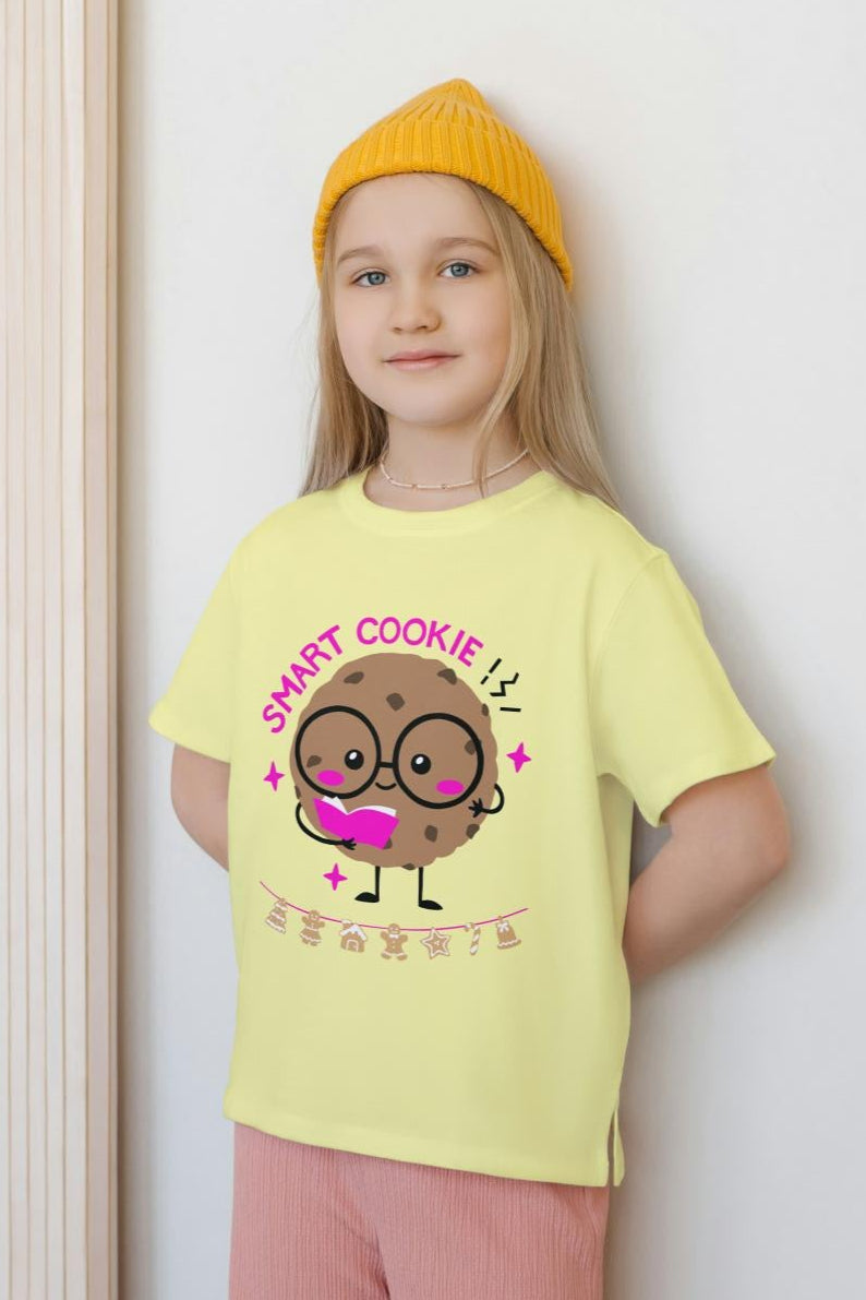 Kids Smart Cookie Unisex T-shirt Black by ZealforTee