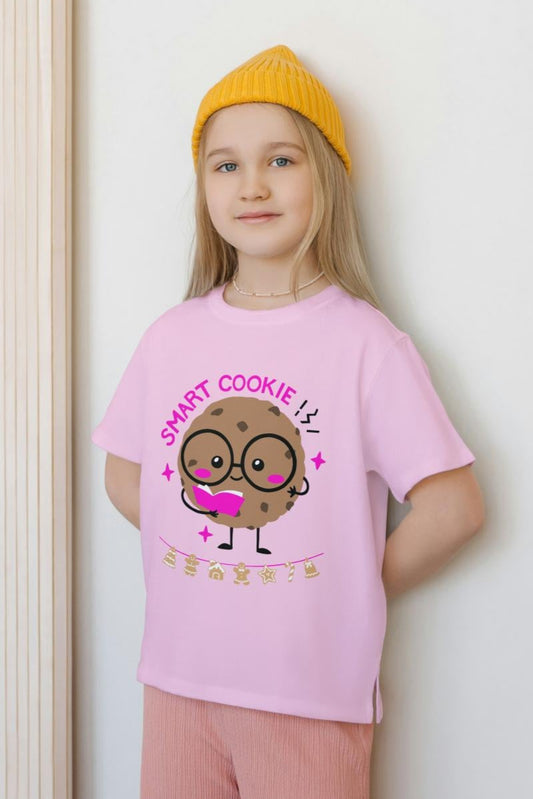 Kids Smart Cookie Unisex T-shirt Light Pink by ZealforTee