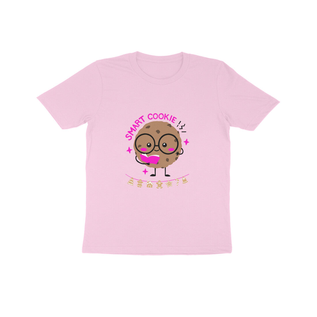 Kids Smart Cookie Unisex T-shirt Light Pink by ZealforTee