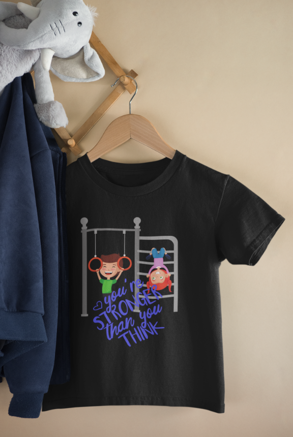 Kid's Stronger Unisex T-shirt Black by ZealforTee