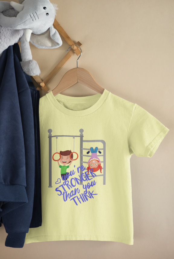 Kid's Stronger Unisex T-shirt Butter Yellow by ZealforTee
