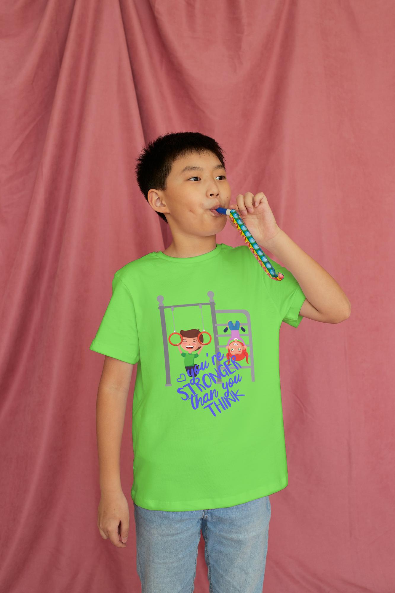 Kid's Stronger Unisex T-shirt Light Pink by ZealforTee