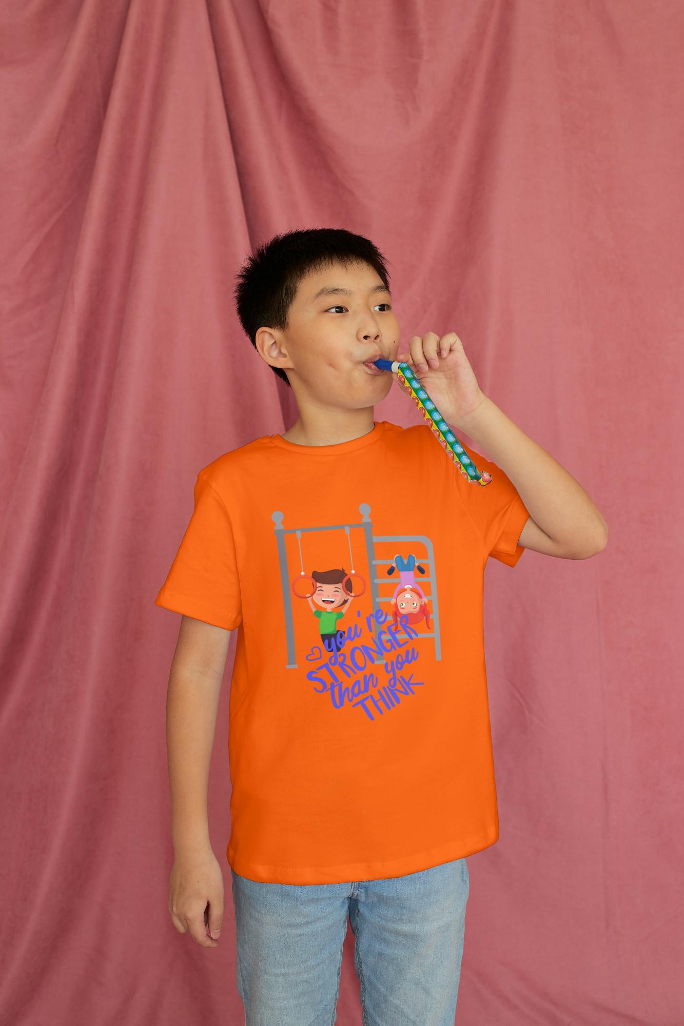 Kid's Stronger Unisex T-shirt Sky Blue by ZealforTee