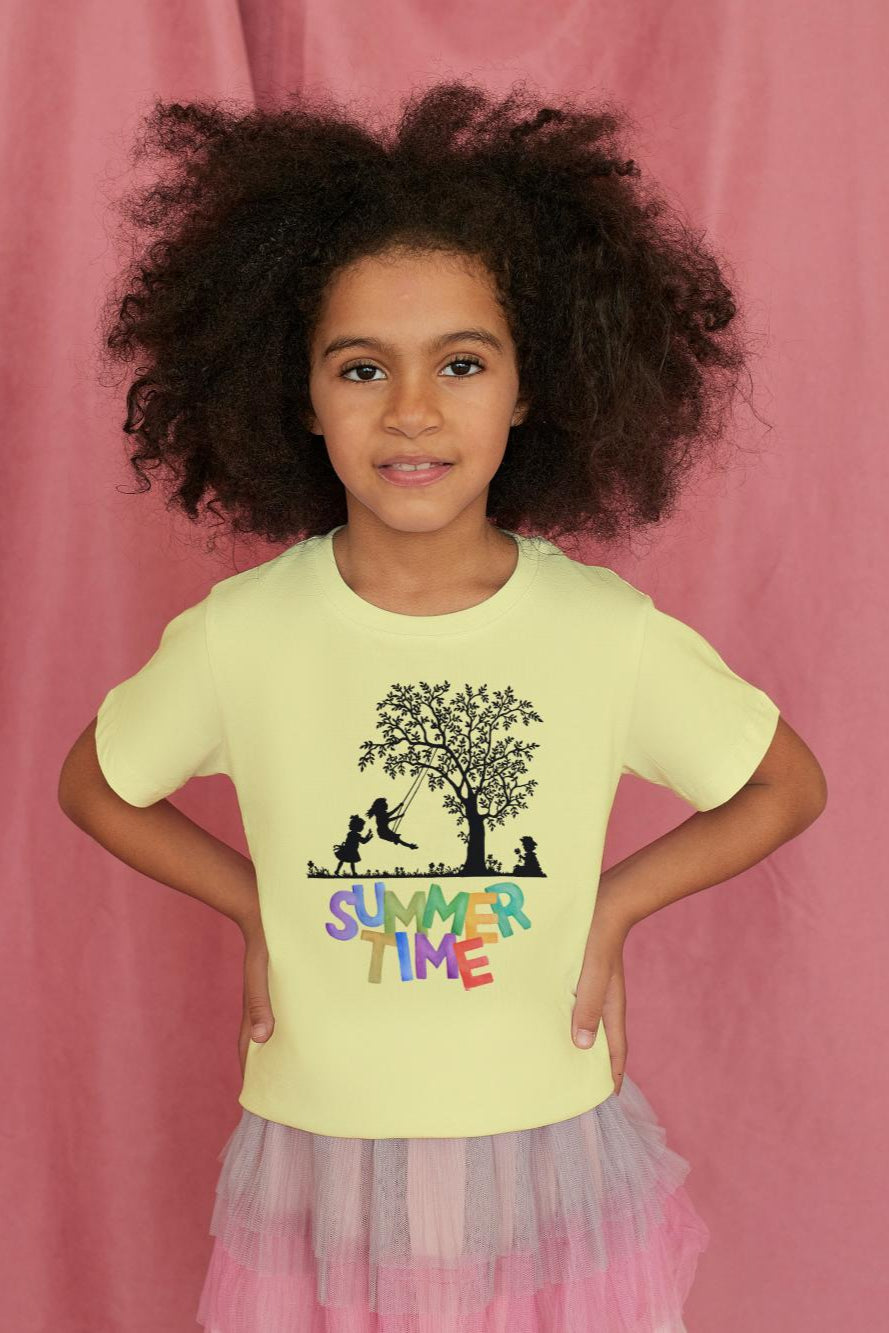 Kid's Summer Time Unisex T-shirt Orange by ZealforTee