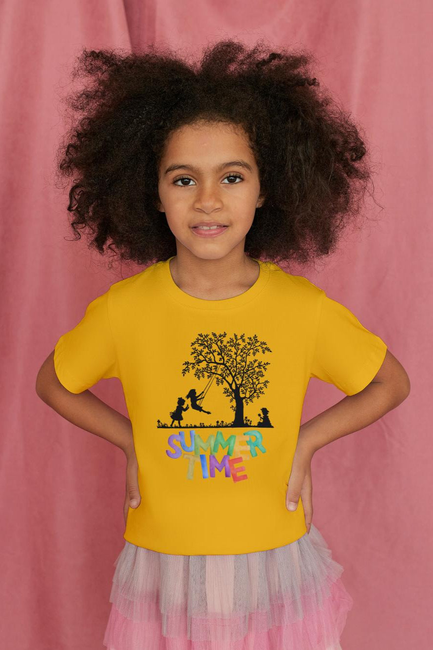 Kid's Summer Time Unisex T-shirt Royal Blue by ZealforTee