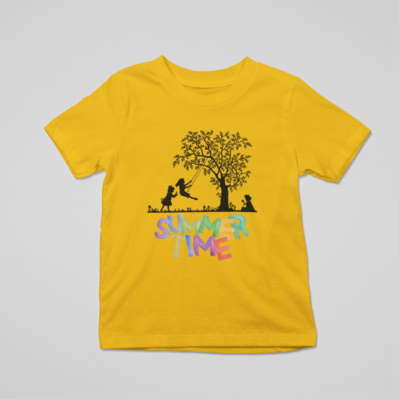 Kid's Summer Time Unisex T-shirt Royal Blue by ZealforTee