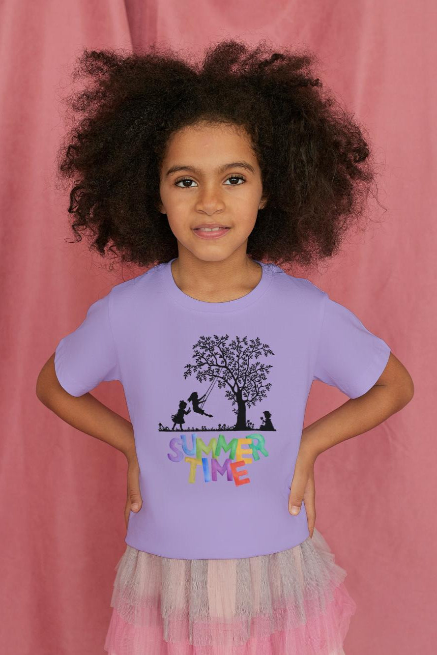 Kid's Summer Time Unisex T-shirt Golden Yellow by ZealforTee