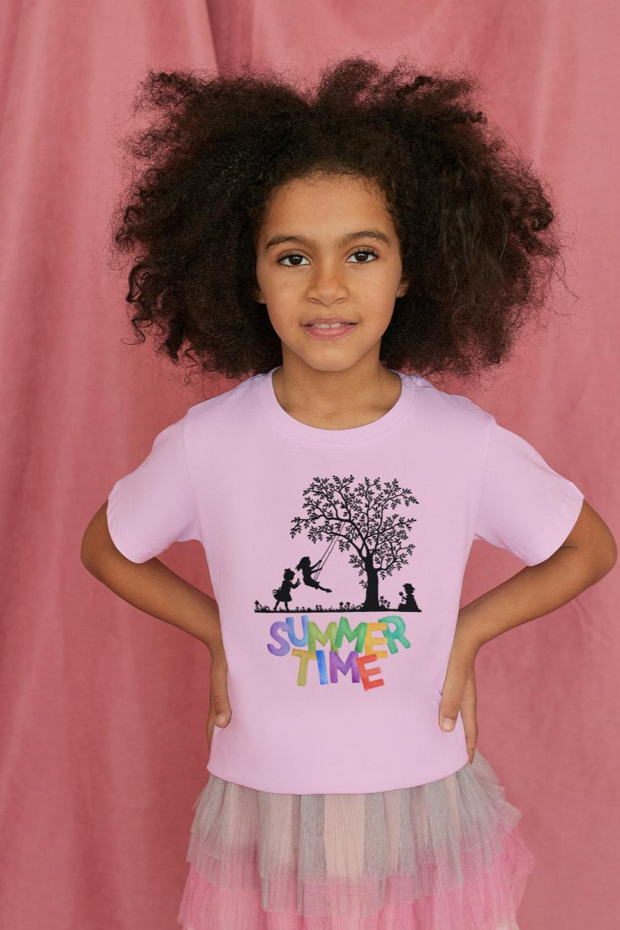 Kid's Summer Time Unisex T-shirt Golden Yellow by ZealforTee