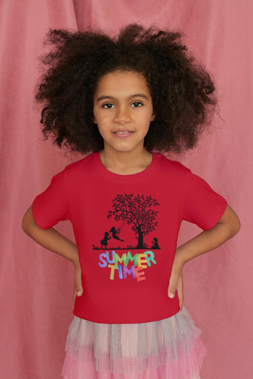 Kid's Summer Time Unisex T-shirt Light Pink by ZealforTee
