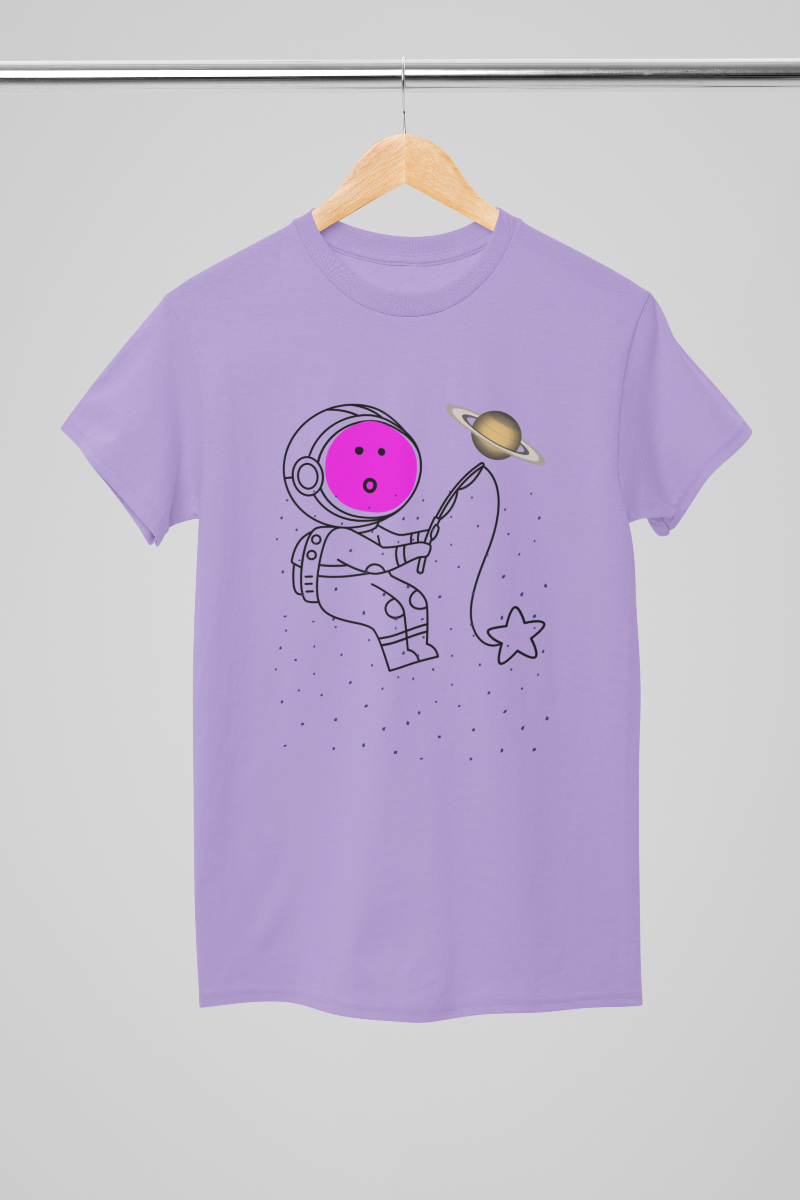 Kid's Astronaut Tackle Star Unisex T-shirt Light Pink by ZealforTee