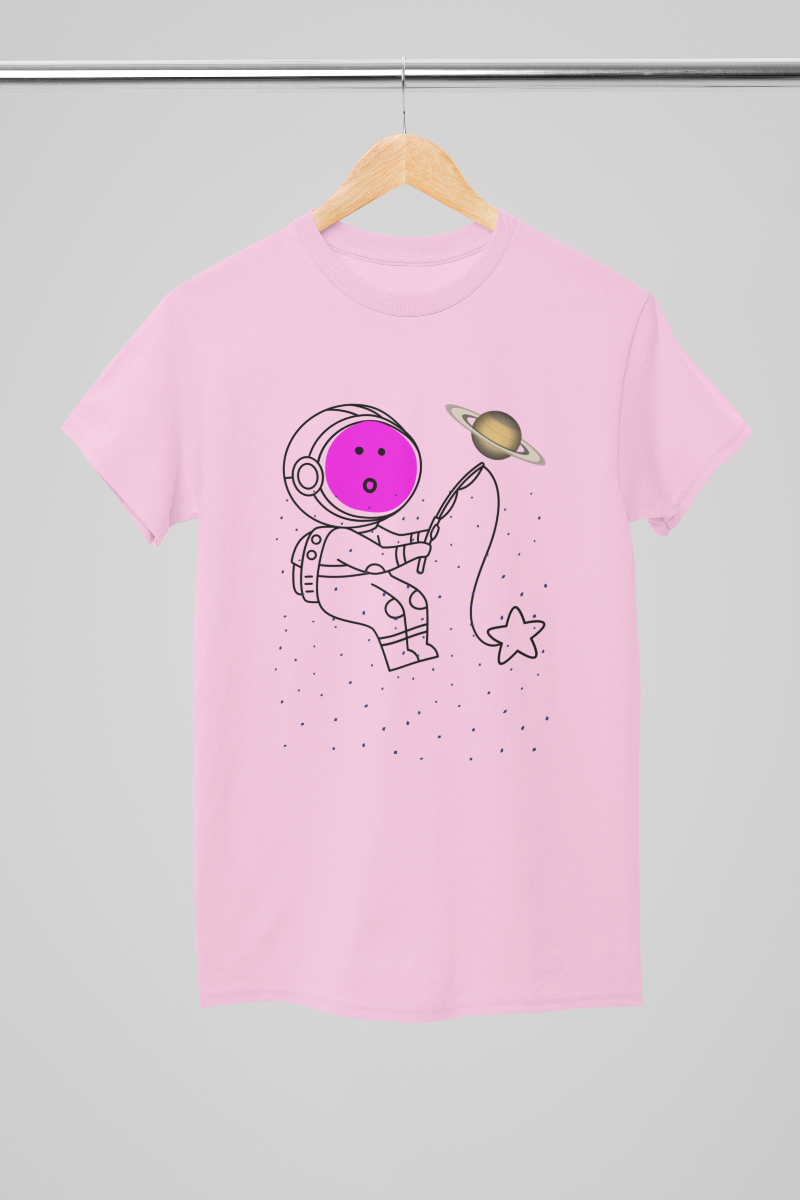 Kid's Astronaut Tackle Star Unisex T-shirt Sky Blue by ZealforTee