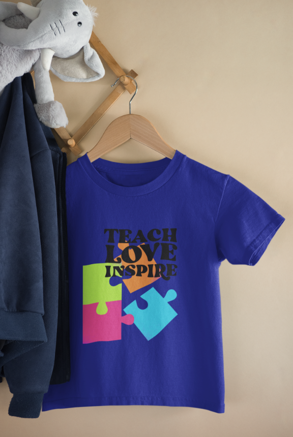 Kid's Teach Love Inspire Unisex T-shirt Orange by ZealforTee