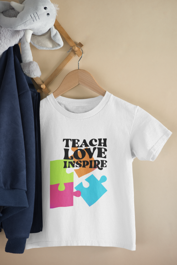 Kid's Teach Love Inspire Unisex T-shirt Red by ZealforTee
