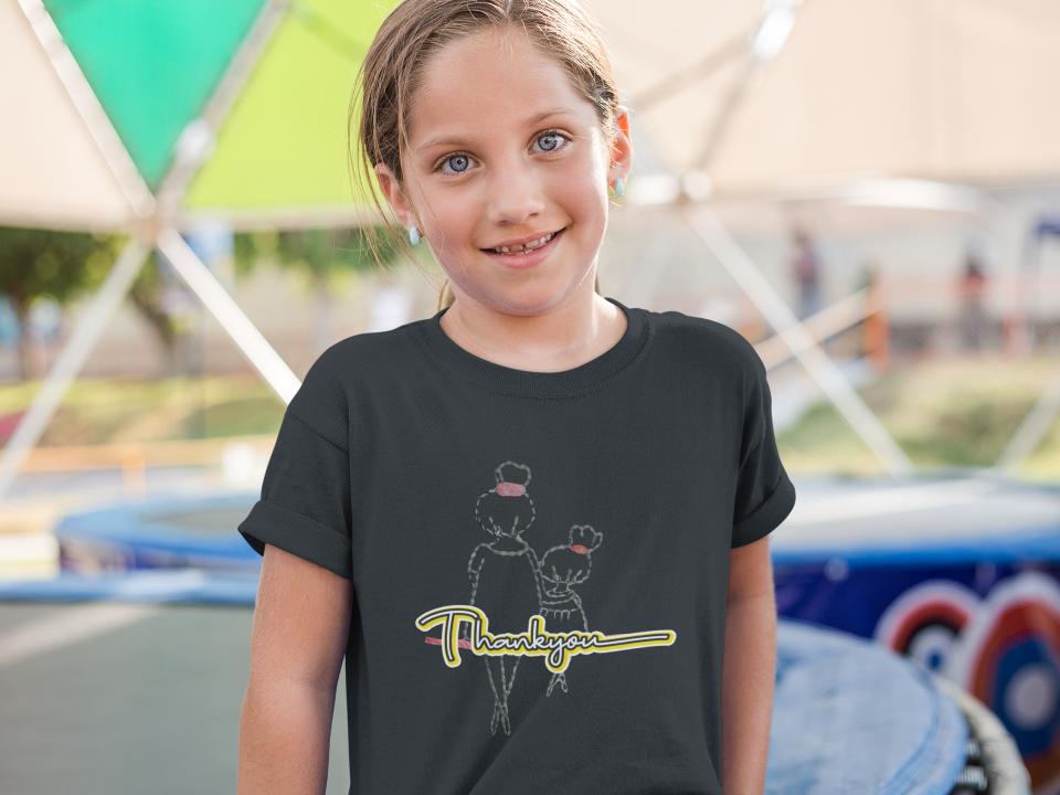 Kid's Thanks A Ton Unisex T-shirt Black by ZealforTee